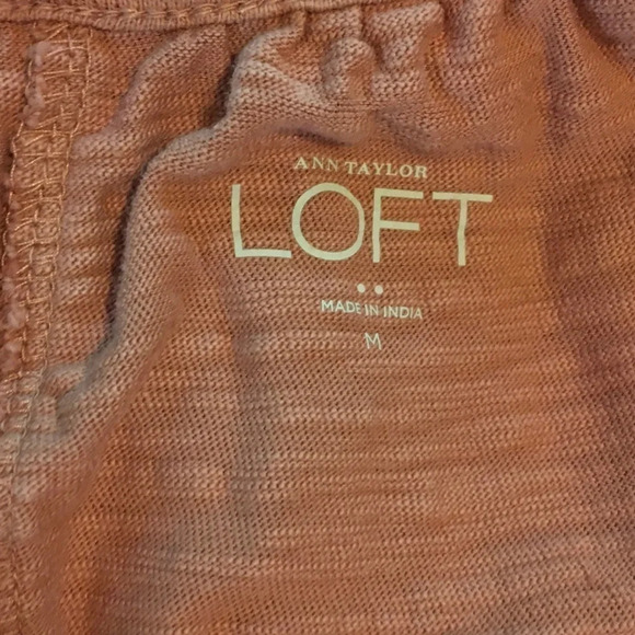 Ann Taylor Loft Textured Cotton Half Sleeve Blouse - Picture 5 of 6